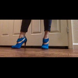 Blue Suede Louboutin Booties